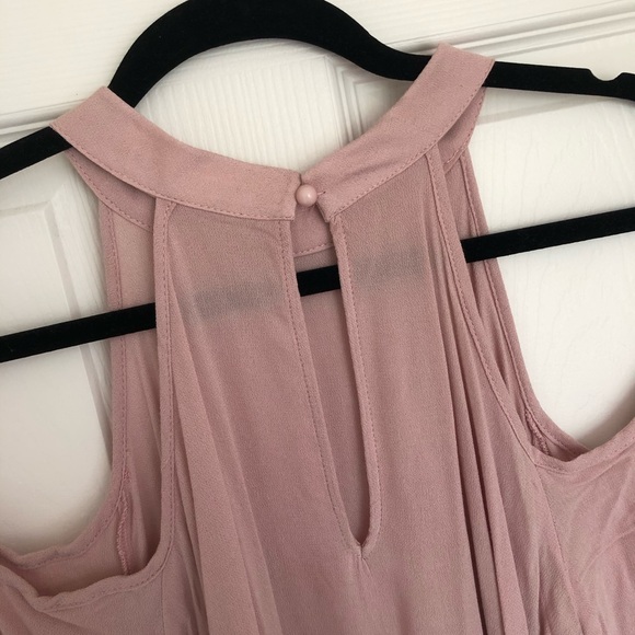 High Neck Cold Shoulder Top - Picture 4 of 11